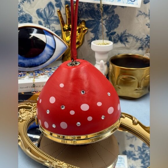 🆕 KATE SPADE NEW YORK 🧿 NWOT Red Blaze A Trail Mushroom Novelty Clutch Bag - Picture 4 of 16